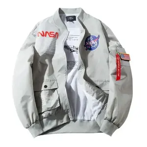 Mens  Patches Slim Fit Bomber Jackets Windbreake Casual Tops