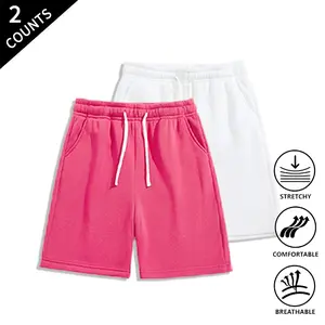 Summer Wins Men’s 2-Pack No-Fuss Sweat Shorts – Elastic Waist, Ultra Soft & Breathable, Perfect for Relaxed Days & Errands