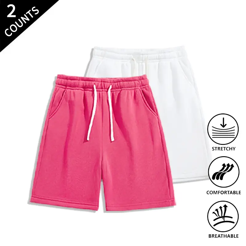 Summer Wins Men’s 2-Pack No-Fuss Sweat Shorts – Elastic Waist, Ultra Soft & Breathable, Perfect for Relaxed Days & Errands