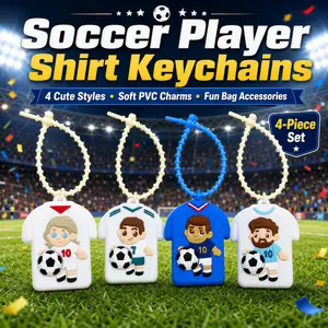 Creative Soccer Squeeze Keychain Cute Cartoon Stress Relief Toy Bag Charm Small Gift