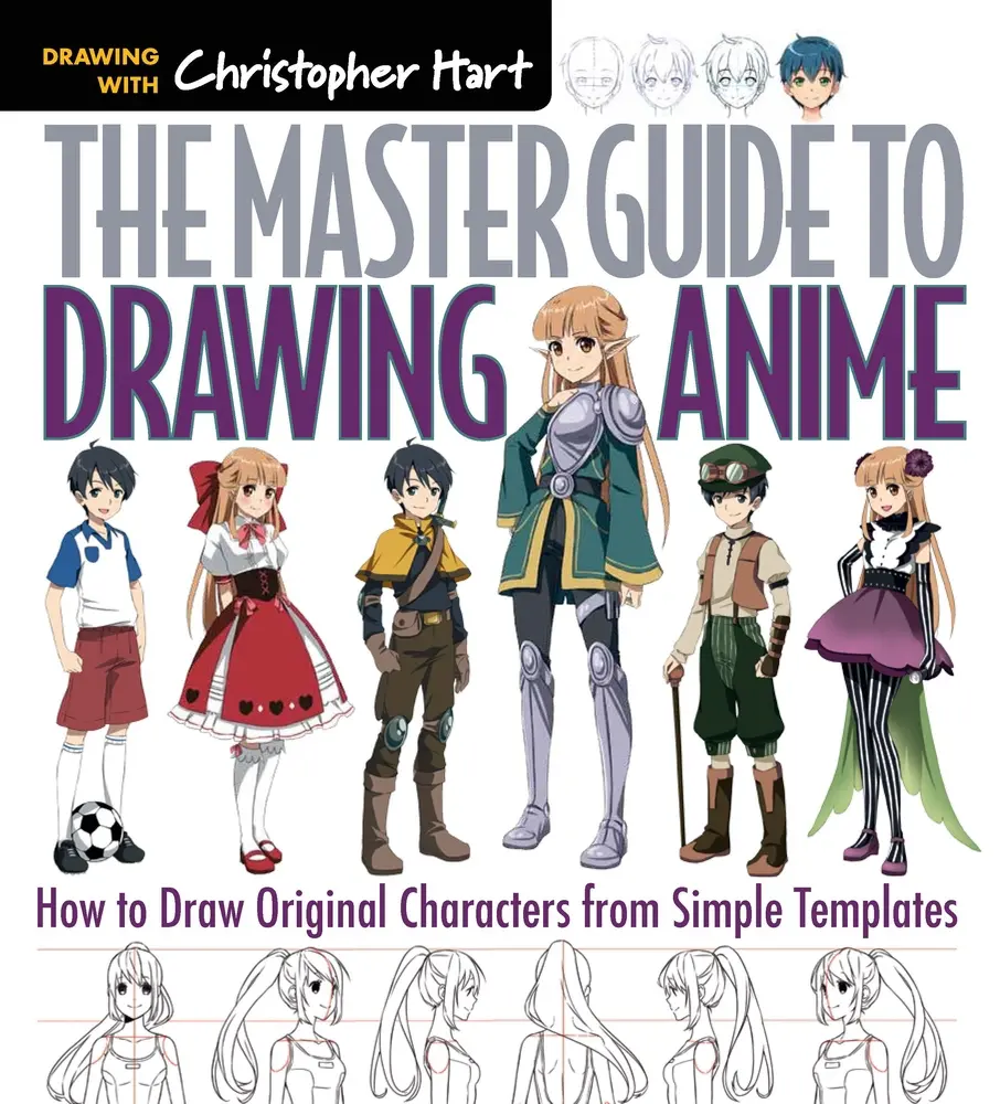 USED Book - Master Guide to Drawing Anime: How to Draw Original Characters from Simple Templates - A How to Draw Anime / Manga Step by Step Book Series by Hart, Christopher (Paperback) - english