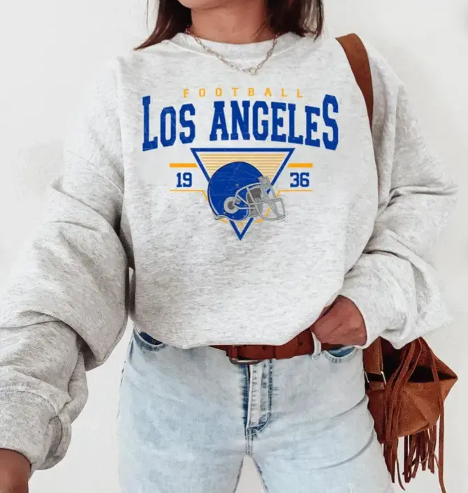 Los Angeles Football Sweatshirt, Football Sweatshirt, LA Football Fan , Game day