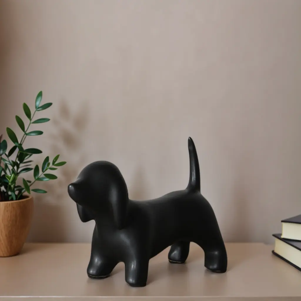 Dog Statue Ornament, Resin Figure, Abstract Figure Sculpture, Decorative Sculptures, Elegant Home Decor Sculpture, Living Room Study Desk Display, Pet Memorial Gift for Dog Lovers