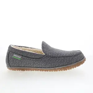 Minnetonka Eco Elm 4605 Womens Gray Canvas Moccasin Slippers Shoes
