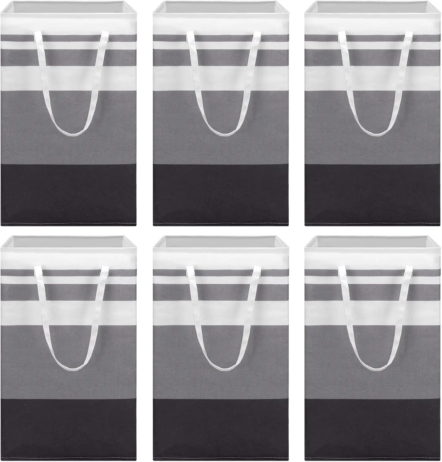 6-piece large laundry basket bag waterproof independent laundry basket foldable high leg laundry basket with extended handle Cotton Metal Organiser