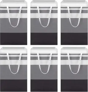 6-piece large laundry basket bag waterproof independent laundry basket foldable high leg laundry basket with extended handle Cotton Metal Organiser