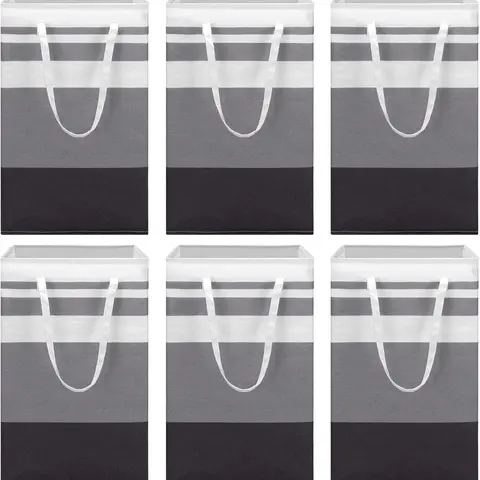 6-piece large laundry basket bag waterproof independent laundry basket foldable high leg laundry basket with extended handle Cotton Metal Organiser