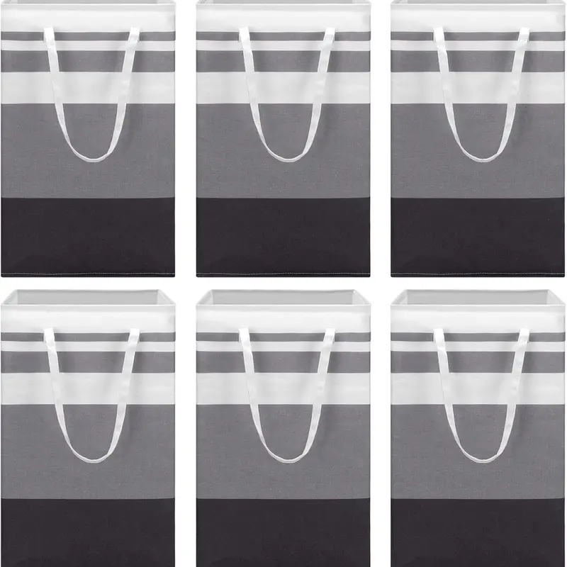 6-piece large laundry basket bag waterproof independent laundry basket foldable high leg laundry basket with extended handle Cotton Metal Organiser