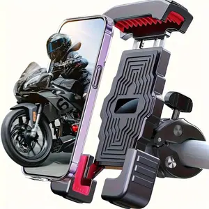 Motorcycle Phone Holder, 360° Rotatable Motorcycle Phone Mount, Universal Phone Holder for Motorcycle, Bicycle, Car, Truck
