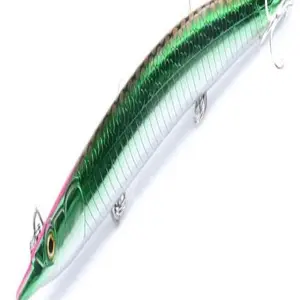 7.15in Atlantic Needlefish Sinking Fishing Lures 2.26oz. Pencil Jerkbait Double Treble Hooks Sea Trolling Big Game Salmon Tuna Grouper Dolphinfish