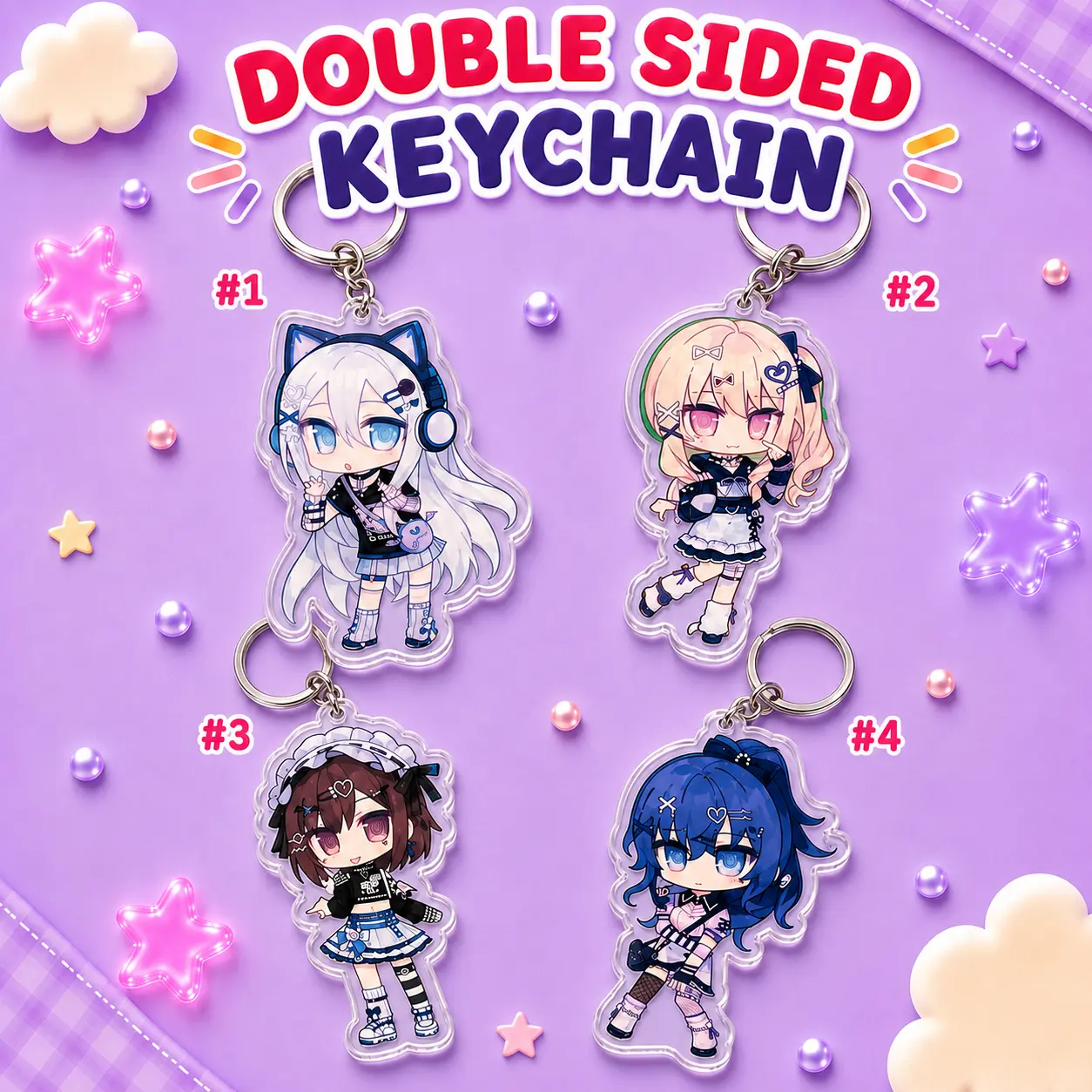 Double-sided keychain Project Sekai - I Nan Desu - Nightcore