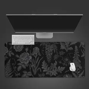 [SALE UP TO 45%] Midnight Botany – Desk Mat, Botanical Mouse Pad, Dark Academia Decor, Non-slip Keyboard Mat, Gift for Writers