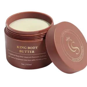 King Body Butter Cologne - Warm and Sensual.Nourishing Moisturizer for Radiant Skin, Gentle Smoothing & Soothing Formula Jars with Natural honey Shea & Jojoba for Radiant Hydrating Fragrance