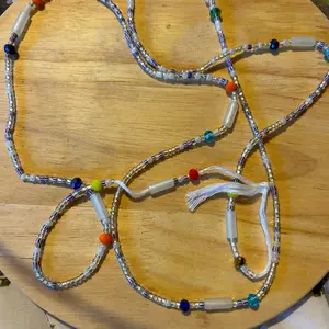 Blue white Belly Beads Female