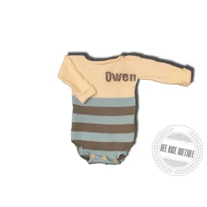 Half Striped Custom Onesie