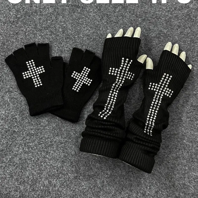 Women's Plaid Long Seamless Knit Gloves for Winters, Fitted Touchscreen Compatible Mitts, Soft & Warm Fall Winter Accessories for Casual Wear