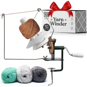 Large Capacity Hand-Operated Yarn Ball Winder & Spinner for Crocheting & Knitting, Supports 10 oz Yarn Capacity, Ideal for Crafters