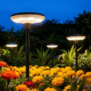 LETMY Solar Lights Outdoor, 4 Pack Upgraded Solar Lights Outdoor Waterproof, Solar Pathway Lights, Auto On/Off Solar Garden Lights for Yard Patio Lawn Path