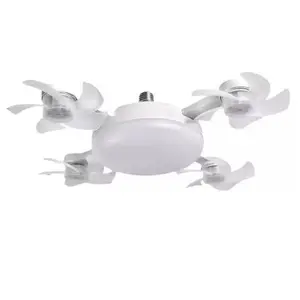 【Summer Sale Deals】2026 New E27 Socket Ceiling Fan Light - 2-in-1 Silent LED Fan with Remote Control, Energy-Saving Cooling & Lighting Combo for Home Bedroom