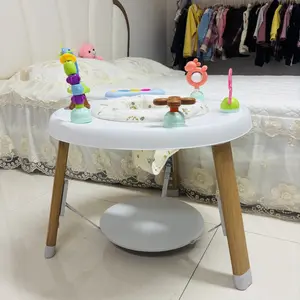 Play table ,3-Stage Activity Center for 4+ Months Babies, Bounce Gym, Musical Early Learning Table, Soothing Jumper & Play Table