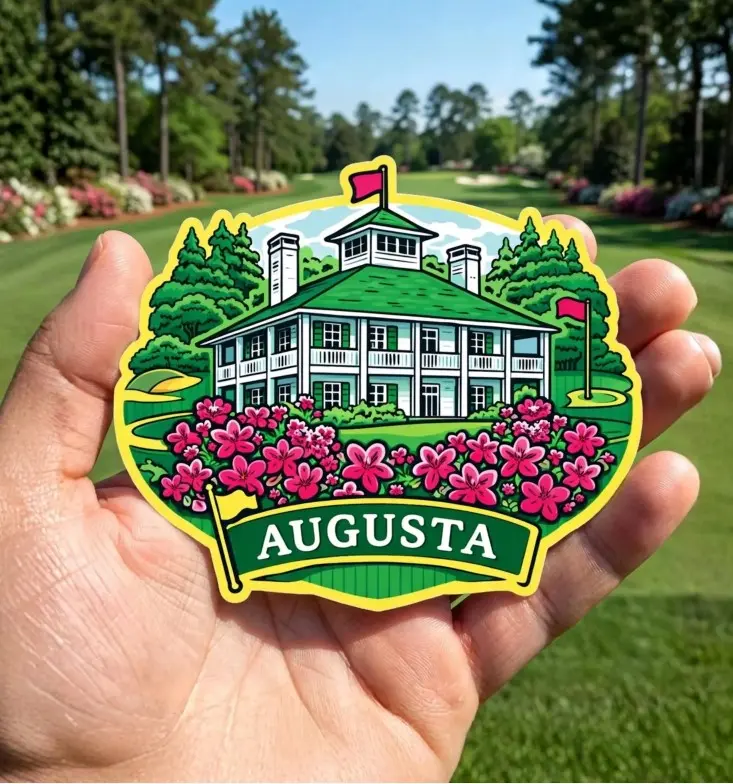 Augusta Golf Sticker, The Masters Tournament Decal, Green Jacket Pimento Sandwich Laptop Sticker