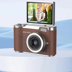 48MP Auto Focus Digital Camera, 18X Zoom Digital Camera with 2.4 Inch Flip Over Display Screen, Pocket Cinema Digital Compact Video Camera, Beginner Digital Camera