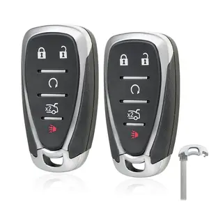 2 Remote Key Fob Shell Case Replacement  For 2016 2017 2018 2019 2020 2021 Chevrolet  Malibu Camaro Cruze Uncut  Blade 5 Button