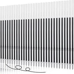 30 count Black Ink Pen Refills, 1 mm Ballpoint Refills Replacement Ballpoint for Click Retractable Pens Office College Supplies