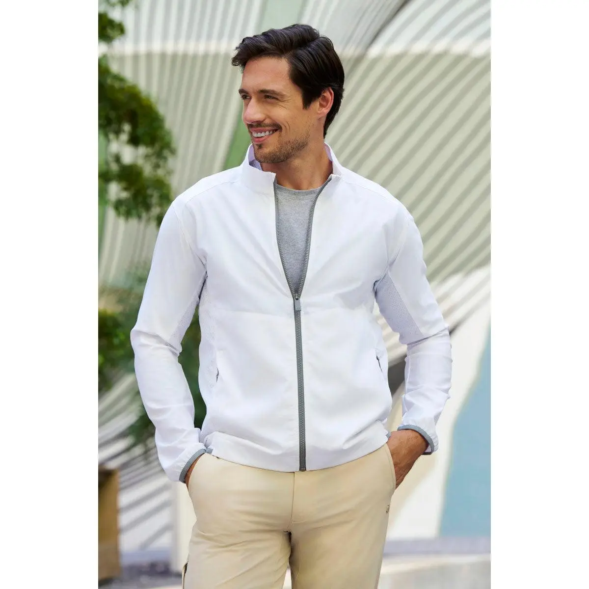 Arcadian | Men's Packable Jacket | White
