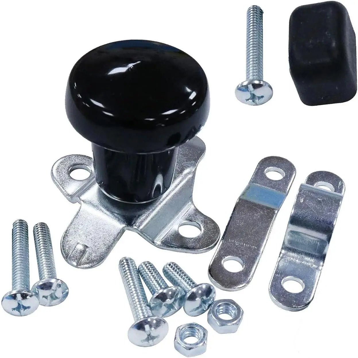 Steering Wheel Spinner Knob with Rubber Sleeve TY16020 Compatible with John Deere Case Ford Tractors Mower Backhoe Woods Spinner and Many More Cars Trucks Boats Vehicles Black WSV124B