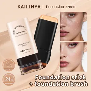 2-in-1 Foundation & Concealer Stick - Full Coverage, Long-Wearing, Water & Sweat Resistant,  Matte Finish, Lightweight Non-Greasy - Must-Have for Daily Wear, Parties & Travel, Beginner-Friendly, Complexion Perfecting Stick Super Coverage Concealer
