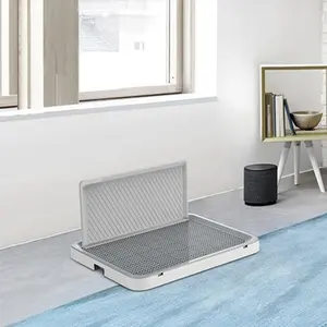 Dog Potty Tray Anti-Splash Training Pee Pad Holder with Pee Wall for Puppy Dog