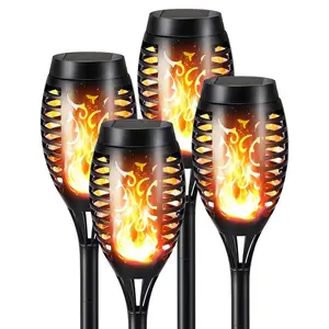 Solar Lights Outdoor Solar Torch Lights with Flickering Flame Waterproof Outdoor Garden Lights for Outside Patio Pathway Yard Decorations