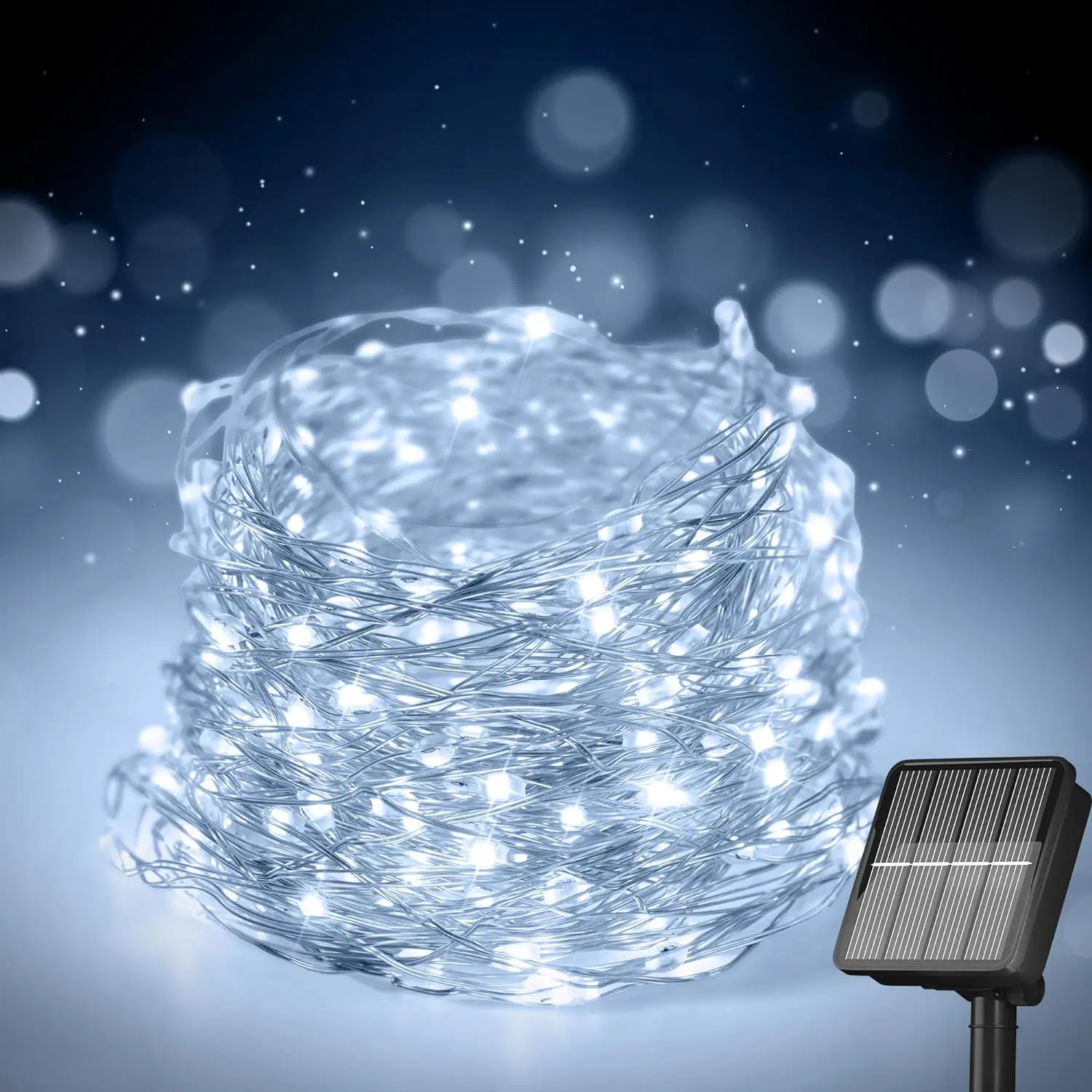 Solar Powered String Light, 33FT 100-LED String Light, Outdoor ...