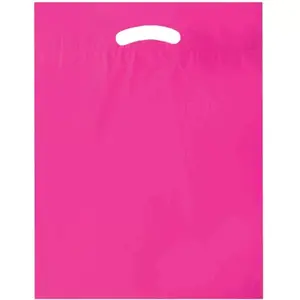 Pink Gift Bags 9x12" Gift Favor Handle Bag, 50 Pack