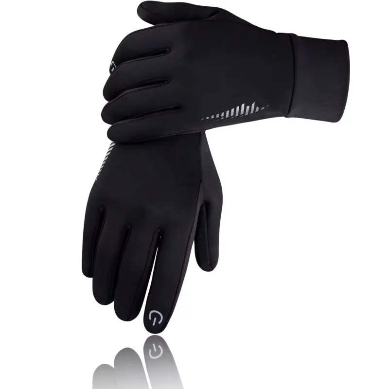 Screen Gloves - Black Touchscreen Compatible Winter Gloves for Men and Women