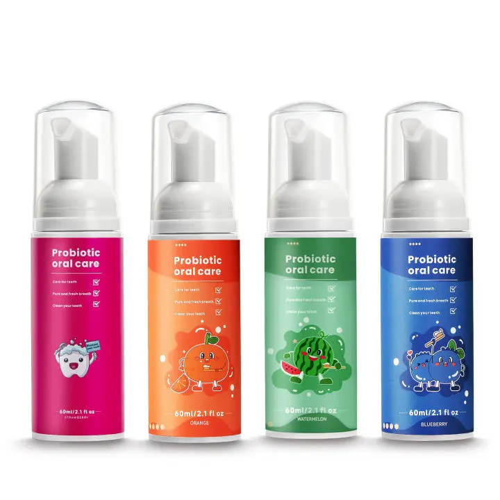 Kids Foaming Fluoride-Free Toothpaste, Toddler Natural Teeth Clean Whitening Toothpaste for U Shaped Toothbrush summerwins