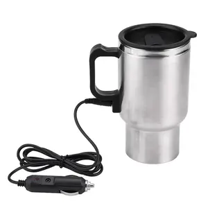 12V 450ml Electric Incar Stainless Steel Travel Heating Cup Coffee Tea Car Cup Mug