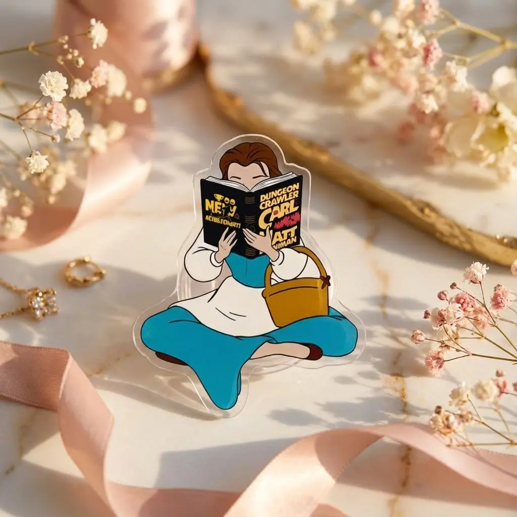 Princess Donut Phone Grip, Dungeon Crawler Carl Mobile Stand, Belle Book Inspired Holder, Unique Gift For Hardcore Readers, Queen Anne Chinchilla Support