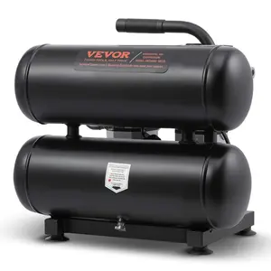 VEVOR 6.3 Gallon Air Compressor, 2 HP 3.35 CFM90PSI Air Compressors with Max. 116PSI Pressure, Oil Free Compressor Tank for Auto Repair, Tire Inflation, Spray Painting, Woodwork NailingVEVOR Super Brand Day