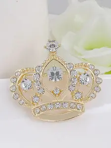 Women Zinc Alloy Crown Brooch Pin, Elegant Design for Women Jewelry Collection, Perfect Gift Idea for Her, Jewellery