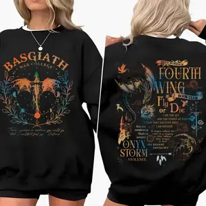 Fourth Wing T-Shirts, Crewneck Sweatshirts & Pullover Hoodie, Basgiath War College Sweatshirt, Dragon Rider Shirt, Gift For Readers, Xa.den Rio.rson, Fantasy Book Dragon Shirt RYH4
