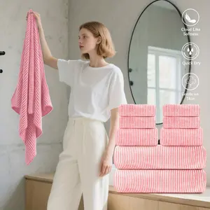 8-Piece Towel Set - Bath/Hand Towels & Wash Cloths, Suitable for Home/Bathroom/Travel/Camping/Sauna/Hot Spring/Sports, Halloween/Christmas Decoration & Holiday Gift