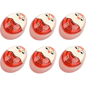 Egg Timer  Hard & Soft Boiled Color Changing  Tells When Eggs are Ready (Red 6pack)