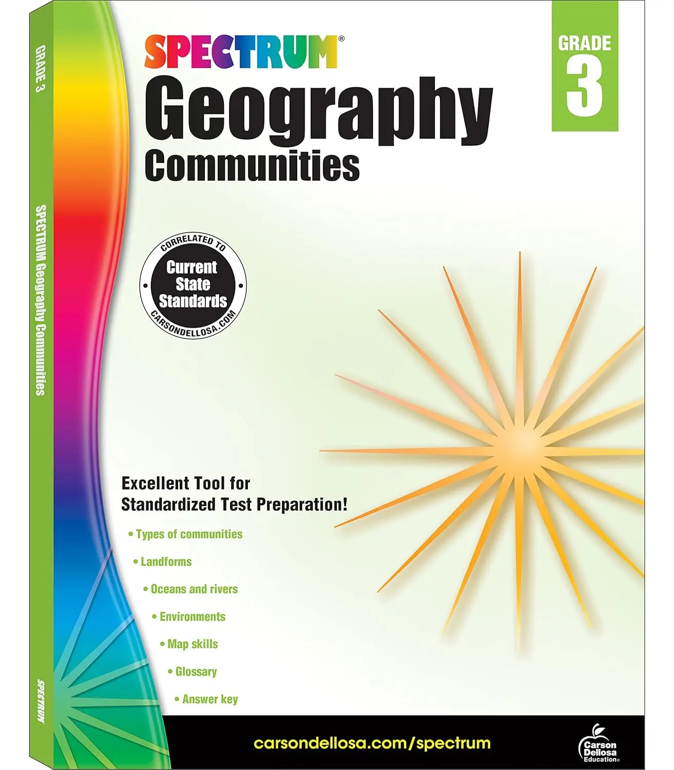 Spectrum Grade 3 Geography Workbook, Types of Communities, Environments, Oceans,Landforms, Map Skills, and More, Social Studies Classroom or HomeschoolCurriculum (Volume 93)