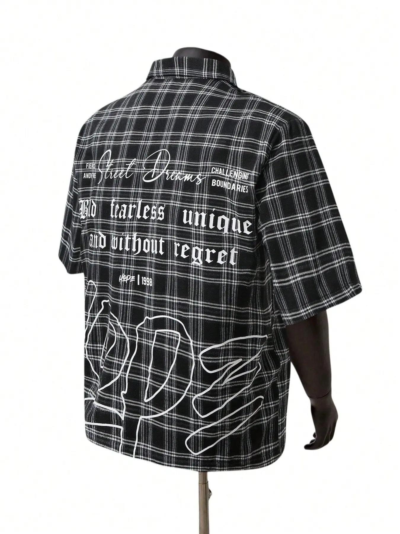 Men's Plaid Print Trendy Loose Oversized Shirt, Top, Casual Street Top, Comfortable Fit for Daily Wear, Versatile Casual Style Suitable for Various Occasions