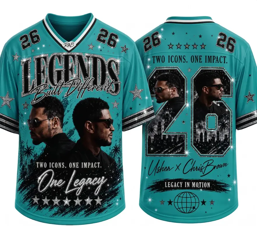 26 Legends Raymond Brown Football Jersey Shirt – R B Tour Hip Hop Graphic Tee, Unisex Streetwear Fan Jersey