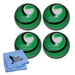 EPCO Candlepin Bowling Balls - Comet Rubber - Green with Black & White (4 1/2 inch- 2lbs. 7oz.) 4 Balls