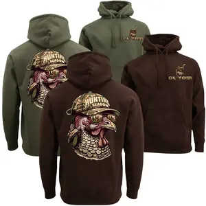 OL'TOM Turkey Hunting Hoodie – Hunting Season Turkey Graphic Pullover for Men and Women, Funny Outdoor Hunter Sweatshirt, Technical Turkey Gear Gift