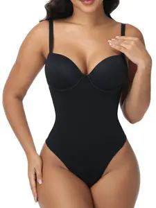 Women's Seamless Elastic Compression Body Shaper Bodysuit with Memory Bones, Comfortable Abdominal Control, Back Cross Strap, Suitable for All Body Types, Garment